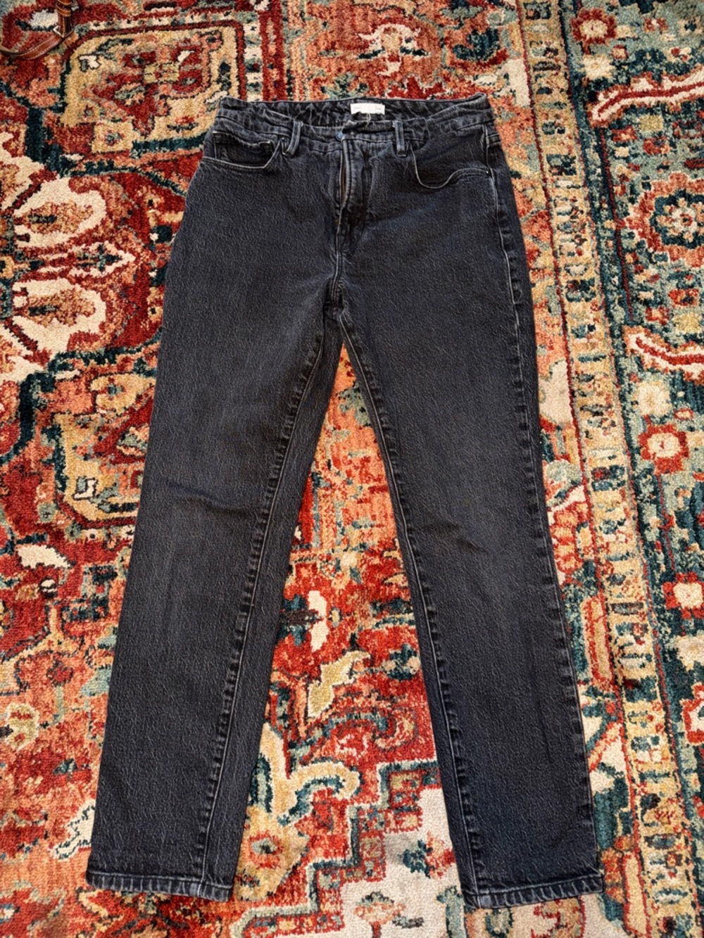 Good American Black Straight Leg Jeans